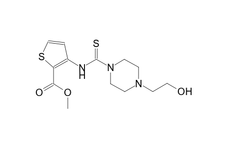 2-thiophenecarboxylic acid, 3-[[[4-(2-hydroxyethyl)-1-piperazinyl]carbonothioyl]amino]-, methyl ester