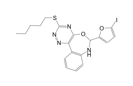 6-(5-iodo-2-furyl)-3-(pentylsulfanyl)-6,7-dihydro[1,2,4]triazino[5,6-d][3,1]benzoxazepine
