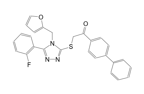 1-[1,1'-biphenyl]-4-yl-2-{[5-(2-fluorophenyl)-4-(2-furylmethyl)-4H-1,2,4-triazol-3-yl]sulfanyl}ethanone