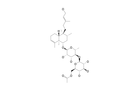 6-O-[6-O-ACETYL-BETA-D-GLUCOPYRANOSYL-(1->4)-ALPHA-L-RHAMNOPYRANOSYL]-(13-E)-CLERODA-3,13-DIEN-15-OL