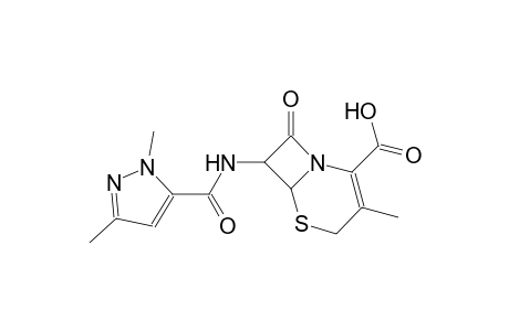 7-{[(1,3-dimethyl-1H-pyrazol-5-yl)carbonyl]amino}-3-methyl-8-oxo-5-thia-1-azabicyclo[4.2.0]oct-2-ene-2-carboxylic acid