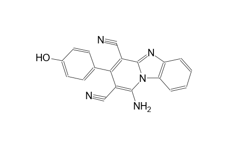 pyrido[1,2-a]benzimidazole-2,4-dicarbonitrile, 1-amino-3-(4-hydroxyphenyl)-