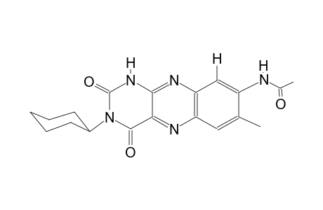 N-(3-cyclohexyl-7-methyl-2,4-dioxo-1,2,3,4-tetrahydrobenzo[g]pteridin-8-yl)acetamide