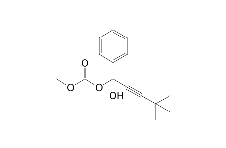 1-Methoxycarbonyloxy-4,4-dimethyl-1-phenyl-2-pentyn-1-ol