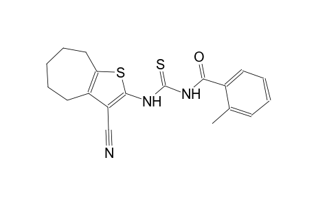 N-(3-cyano-5,6,7,8-tetrahydro-4H-cyclohepta[b]thien-2-yl)-N'-(2-methylbenzoyl)thiourea