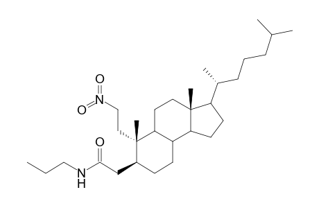 N-Propyl-2-nitro-2,3-seco-5.alpha.-cholestan-3-oic acid - amide