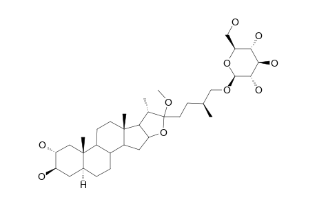 (25S)-22-O-METHYL-5-ALPHA-FUROSTANE-2-ALPHA,3-BETA,22-XI,26-TETROL-26-O-BETA-D-GLUCOPYRANOSIDE