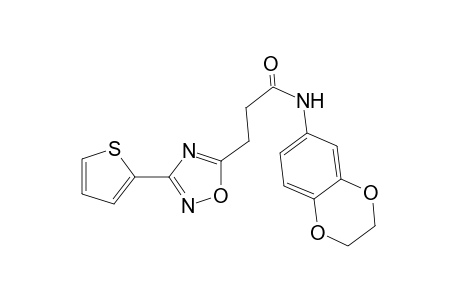 N-(2,3-dihydro-1,4-benzodioxin-6-yl)-3-[3-(thiophen-2-yl)-1,2,4-oxadiazol-5-yl]propanamide