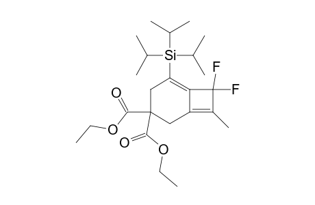 2-METHYL-3,3-DIFLUORO-5-TRIISOPROPYLSILYL-7,7-DICARBOETHOXY-BICYCLO-[4.2.0]-OCTA-1,4-DIENE