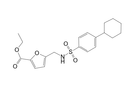 5-[[(4-cyclohexylphenyl)sulfonylamino]methyl]-2-furancarboxylic acid ethyl ester