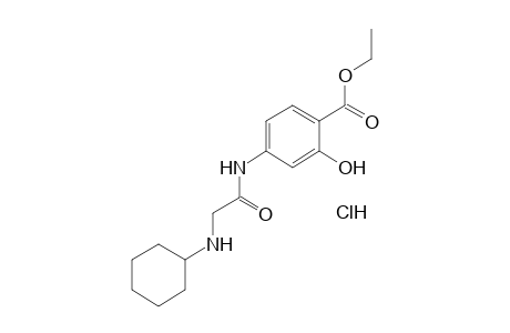 4-[2-(CYCLOHEXYLAMINO)ACETAMIDO]SALICYLIC ACID, ETHYL ESTER, HYDROCHLORIDE