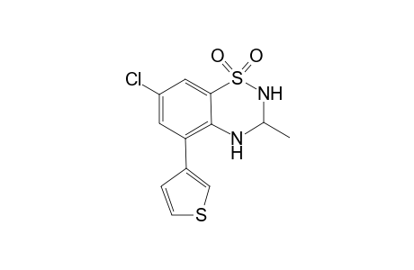 7-chloro-5-thien-3-yl-3-methyl-3,4-dihydro-2H-1,2,4-benzothiadiazine 1,1-dioxide