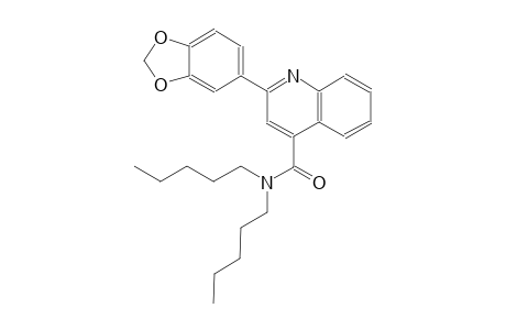 2-(1,3-benzodioxol-5-yl)-N,N-dipentyl-4-quinolinecarboxamide
