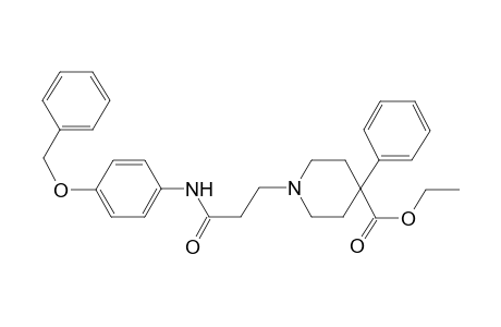 1-[3-(4-benzoxyanilino)-3-keto-propyl]-4-phenyl-isonipecotic acid ethyl ester