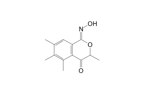 3,4-Dihydro-3,5,6,7-tetramethylisocoumarin-4-one-1-oxime