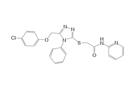 2-({5-[(4-chlorophenoxy)methyl]-4-phenyl-4H-1,2,4-triazol-3-yl}sulfanyl)-N-(2-pyridinyl)acetamide