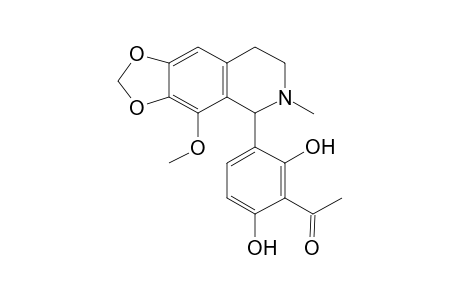 1-[2,6-dihydroxy-3-(4-methoxy-6-methyl-7,8-dihydro-5H-[1,3]dioxolo[4,5-g]isoquinolin-5-yl)phenyl]ethanone