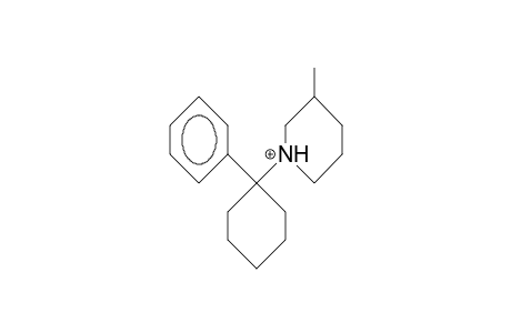 1-Phenyl-1-(3-methyl-piperidinyl)-cyclohexane cation