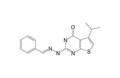 BENZALDEHYDE-(5-ISOPROPYL-4-OXO-3,4-DIHYDROTHIENO-[2,3-D]-PYRIMIDINE-2-YL)-HYDRAZONE