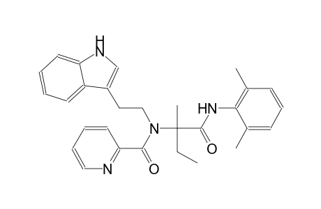 N-[1-(2,6-dimethylanilino)-2-methyl-1-oxobutan-2-yl]-N-[2-(1H-indol-3-yl)ethyl]-2-pyridinecarboxamide