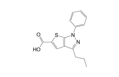 1-Phenyl-3-propyl-5-thieno[2,3-c]pyrazolecarboxylic acid
