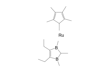(eta5-4,5-Diethyl-1,2,3-trimethyl-2,3-dihydro-1,3-diborolyl)(eta5-penyamethylcyclopentadienyl)ruthenium