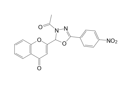 2-(3-acetyl-5-(4-nitrophenyl)-2,3-dihydro-1,3,4-oxadiazol-2-yl)-4H-chromen-4-one