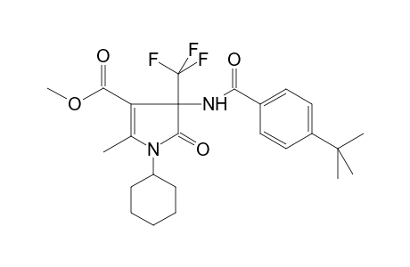 1H-Pyrrole-3-carboxylic acid, 1-cyclohexyl-4-[[4-(1,1-dimethylethyl)benzoyl]amino]-4,5-dihydro-2-methyl-5-oxo-4-(trifluoromethyl)-, methyl ester