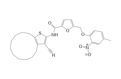 N-(3-cyano-4,5,6,7,8,9,10,11,12,13-decahydrocyclododeca[b]thien-2-yl)-5-[(4-methyl-2-nitrophenoxy)methyl]-2-furamide