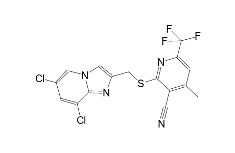 2-{[(6,8-dichloroimidazo[1,2-a]pyridin-2-yl)methyl]sulfanyl}-4-methyl-6-(trifluoromethyl)nicotinonitrile