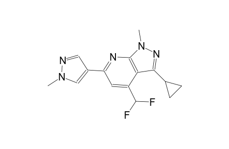 3-cyclopropyl-4-(difluoromethyl)-1-methyl-6-(1-methyl-1H-pyrazol-4-yl)-1H-pyrazolo[3,4-b]pyridine