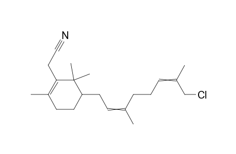 2-(4-(8-Chloro-3,7-dimethylocta-2(e),6(e)-dienyl)-1,3,3-trimethyl-1-cyclohexen-2-yl)acetonitrile