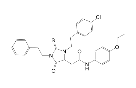 2-[3-[2-(4-chlorophenyl)ethyl]-5-oxo-1-(2-phenylethyl)-2-thioxo-4-imidazolidinyl]-N-(4-ethoxyphenyl)acetamide