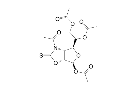 N-ACETYL-(1,5,6-TRI-O-ACETYL-2,3-DIDEOXY-BETA-D-ALLOFURANOSO)-[3,2-D]-OXAZOLIDINE-2-THIONE