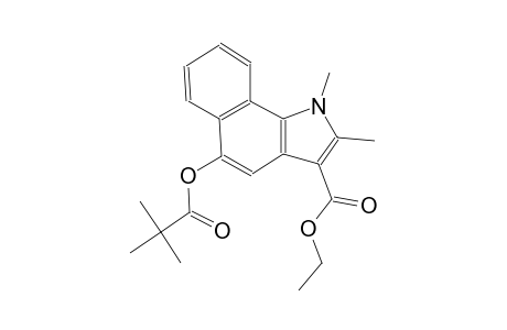 1H-benz[g]indole-3-carboxylic acid, 5-(2,2-dimethyl-1-oxopropoxy)-1,2-dimethyl-, ethyl ester