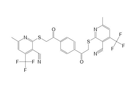 2-({2-[4-({[3-cyano-6-methyl-4-(trifluoromethyl)-2-pyridinyl]sulfanyl}acetyl)phenyl]-2-oxoethyl}sulfanyl)-6-methyl-4-(trifluoromethyl)nicotinonitrile