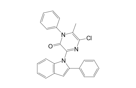 5-chloranyl-6-methyl-1-phenyl-3-(2-phenylindol-1-yl)pyrazin-2-one