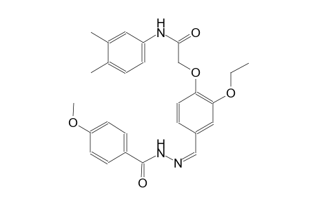 N-(3,4-dimethylphenyl)-2-(2-ethoxy-4-{(Z)-[(4-methoxybenzoyl)hydrazono]methyl}phenoxy)acetamide
