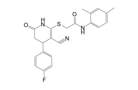 acetamide, 2-[[3-cyano-4-(4-fluorophenyl)-1,4,5,6-tetrahydro-6-oxo-2-pyridinyl]thio]-N-(2,4-dimethylphenyl)-