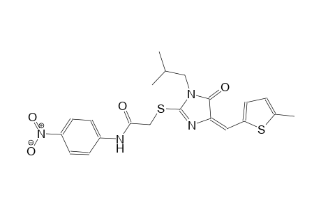 2-({(4E)-1-isobutyl-4-[(5-methyl-2-thienyl)methylene]-5-oxo-4,5-dihydro-1H-imidazol-2-yl}sulfanyl)-N-(4-nitrophenyl)acetamide