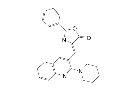 2-Phenyl-4-(2-piperidin-1-yl-quinolin-3-ylmethylene)-4H-oxazol-5-one