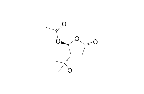 (+/-)-4-(1'-HYDROXY-1'-METHYLETHYL)-5-ACETOXYTETRAHYDROFURAN-2-ONE