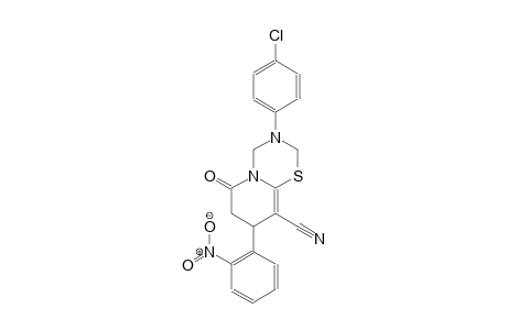 2H,6H-pyrido[2,1-b][1,3,5]thiadiazine-9-carbonitrile, 3-(4-chlorophenyl)-3,4,7,8-tetrahydro-8-(2-nitrophenyl)-6-oxo-