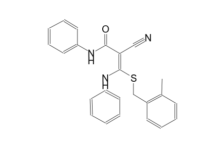 2-propenamide, 2-cyano-3-[[(2-methylphenyl)methyl]thio]-N-phenyl-3-(phenylamino)-, (2E)-