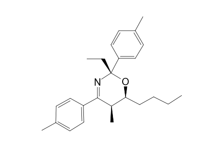 (2S*,5S*,6S*)-6-Butyl-2-ethyl-5-methyl-2,4-di-p-tolyl-5,6-dihydro-2H-1,3-oxazine