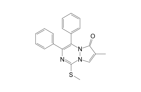 1-(Methylthio)-7-methyl-3,4-diphenylpyrazolo[1,2-a]-(1,2,4)-triazin-6-one