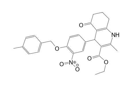 ethyl 2-methyl-4-{4-[(4-methylbenzyl)oxy]-3-nitrophenyl}-5-oxo-1,4,5,6,7,8-hexahydro-3-quinolinecarboxylate