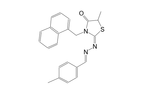 4-methylbenzaldehyde [(2E)-5-methyl-3-(1-naphthylmethyl)-4-oxo-1,3-thiazolidin-2-ylidene]hydrazone