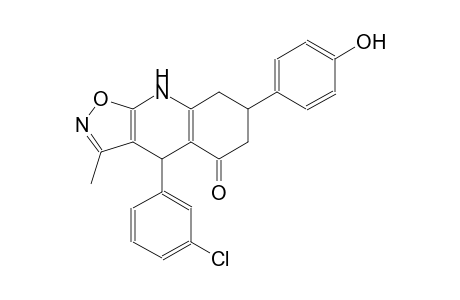 isoxazolo[5,4-b]quinolin-5(6H)-one, 4-(3-chlorophenyl)-4,7,8,9-tetrahydro-7-(4-hydroxyphenyl)-3-methyl-