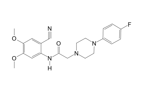 1-Pyrazineacetamide, N-(2-cyano-4,5-dimethoxyphenyl)-4-(4-fluorophenyl)hexahydro-